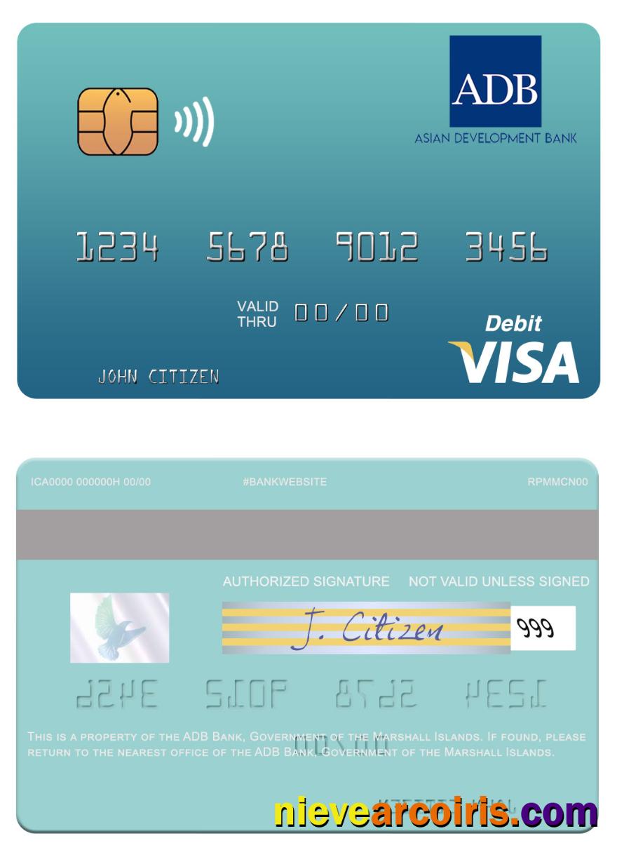Marshall Islands ADB Bank visa credit card